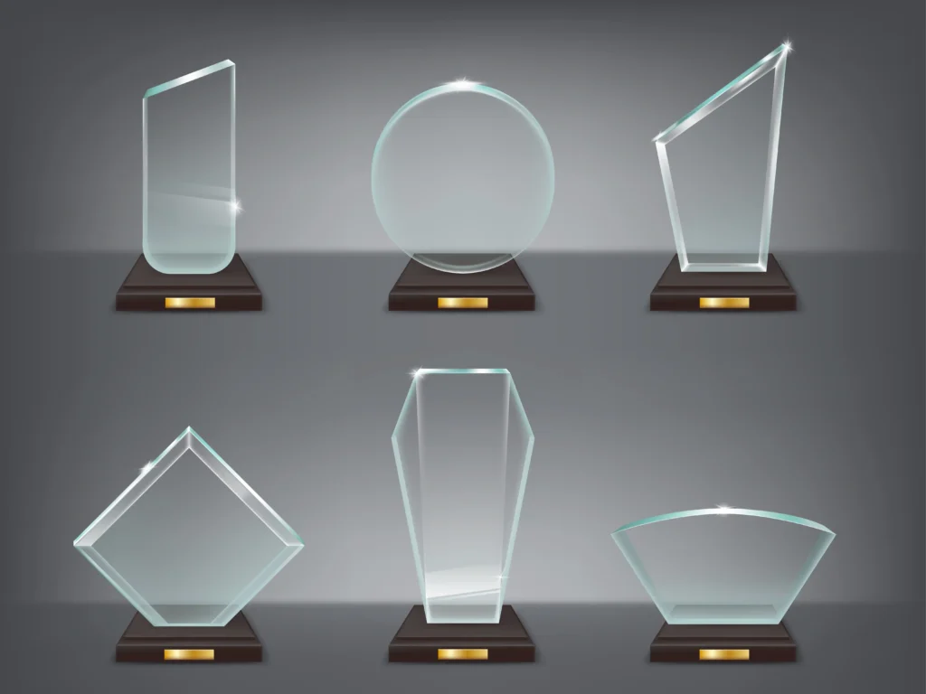 Acrylic Trophy Manufacturers at Mudhra Udyog, offering custom designs for awards.